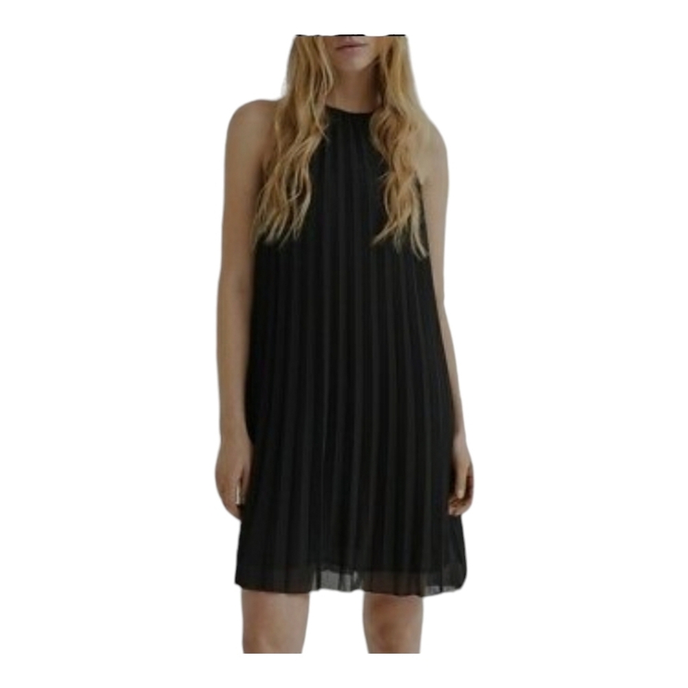 NWT Black Pleated Dress by H & M Medium